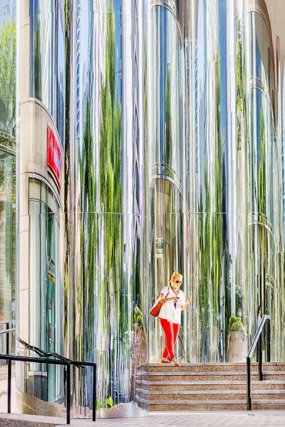 Photograph Mitchell Funk Office Building Reflections on One Eyeland
